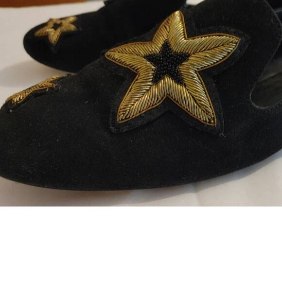Michael Kors Flats Natasha Star Applique Black Suede Flats Sz. 9.5 - Picture 5 of 8